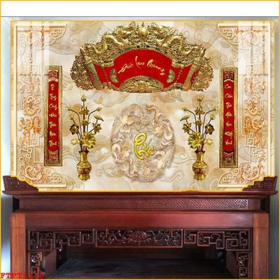 File PSD File tranh phòng thờ FTPT1218 (gốc) cho designer