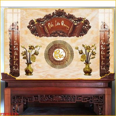File gốc File tranh phòng thờ FTPT1235 (trang trí) phòng làm việc
