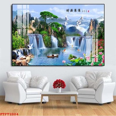 File ảnh gốc Tranh sơn thủy thác nước FTPT2004 (chuyên in mica)