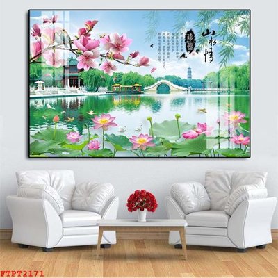 File tranh Tranh sơn thủy thác nước FTPT2171 (ảnh gốc) cho in ấn kỹ thuật số