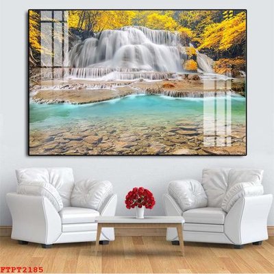 File gốc Tranh sơn thủy thác nước FTPT2185 (phong cách) cổ điển