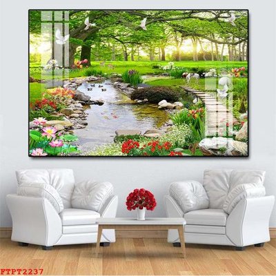 Mua file gốc Tranh sơn thủy thác nước FTPT2237 (chất lượng) tại Filetranh.com