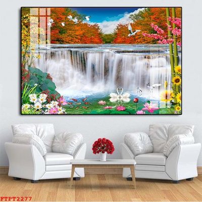 Tải file Tranh sơn thủy thác nước FTPT2277 (gốc) in ấn ngay lập tức