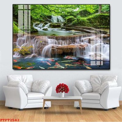 Tệp tin gốc Tranh sơn thủy thác nước FTPT2542 (dùng cho in) Tranh sơn thủy thác nước FTPT2542