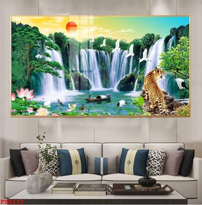 File gốc File gốc tranh rồng hổ FTR127 (in tráng gương) ốp tường