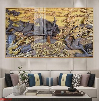 File in trần File gốc tranh rồng hổ FTR177 (file gốc) xuyên sáng