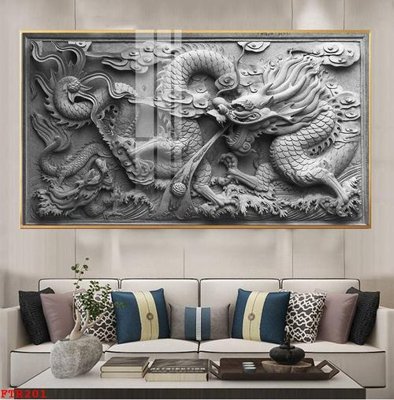 File gốc File gốc tranh rồng hổ FTR201 (vector) cho in ấn