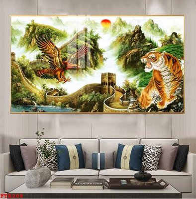 Download file File gốc tranh rồng hổ FTR208 (chuẩn in) File gốc tranh rồng hổ FTR208