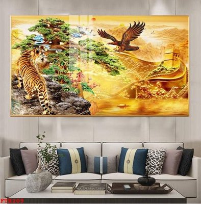 File tranh PSD File gốc tranh rồng hổ FTR209 chất lượng cao