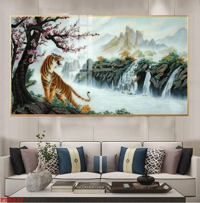 File gốc File gốc tranh rồng hổ FTR237 (in tráng gương) nghệ thuật