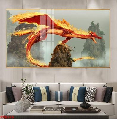 Tải file File gốc tranh rồng hổ FTR263 (PSD) cho in tranh kính