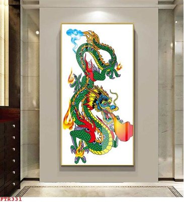 File tranh File gốc tranh rồng hổ FTR331 (bản gốc) trang trí văn phòng
