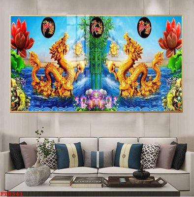 File PSD File gốc tranh rồng hổ FTR341 (gốc) cho designer