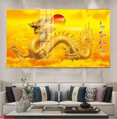 File in trần File gốc tranh rồng hổ FTR344 (bản gốc) phong cảnh