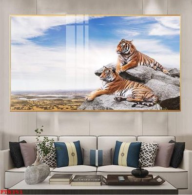 File gốc File gốc tranh rồng hổ FTR351 (in tráng gương) ốp tường