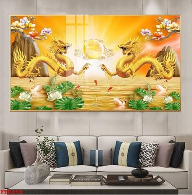 File tranh gốc PSD File gốc tranh rồng hổ FTR358 còn nguyên layer