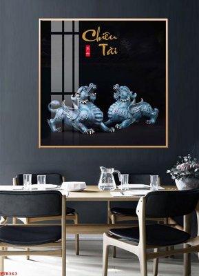 File tranh File gốc tranh rồng hổ FTR363 (bản gốc) in lụa dán tường