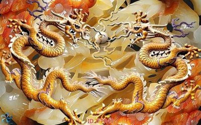 File tranh trang trí File gốc tranh rồng hổ FTR43 (file gốc)