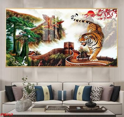 File in trần File gốc tranh rồng hổ FTR717 (bản gốc) 5D