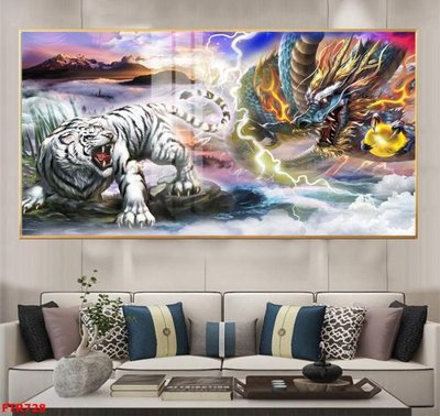 File tranh File gốc tranh rồng hổ FTR728 (file gốc) chủ đề phong thủy
