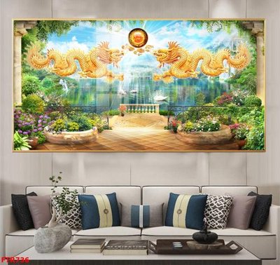 File PSD File gốc tranh rồng hổ FTR736 (gốc) tách lớp chi tiết