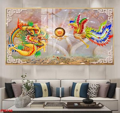 Ảnh mô tả file gốc in mica File gốc tranh rồng hổ FTR740