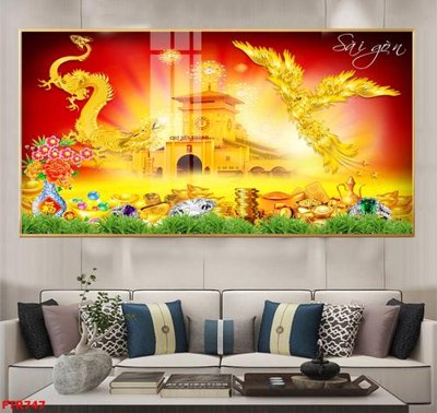 File tranh File gốc tranh rồng hổ FTR747 (gốc) in backlit film