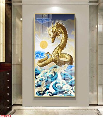 Hình ảnh file gốc in trần nhà File gốc tranh rồng hổ FTR751