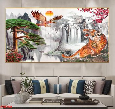 File tranh quảng cáo File gốc tranh rồng hổ FTR754 (download file gốc)