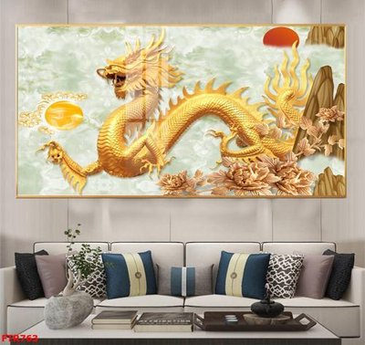 File in trần File gốc tranh rồng hổ FTR763 (file gốc) xuyên sáng