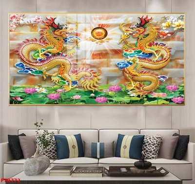 File in ấn File gốc tranh rồng hổ FTR772 chuyên nghiệp