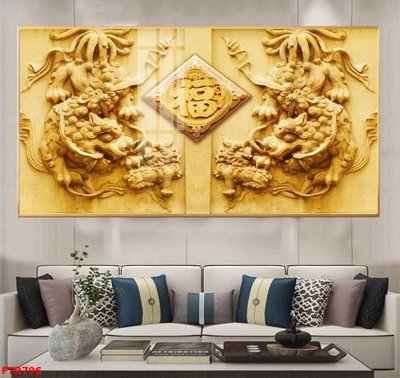 File gốc File gốc tranh rồng hổ FTR796 (phong cách) châu Âu