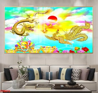 File tranh PSD File gốc tranh rồng hổ FTR871 chất lượng cao
