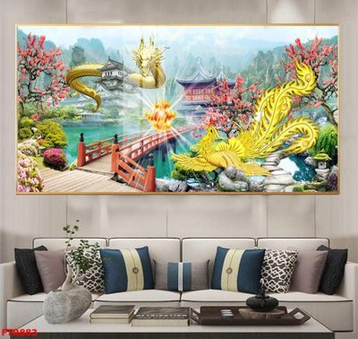 Download file File gốc tranh rồng hổ FTR883 (gốc) in mica đèn LED