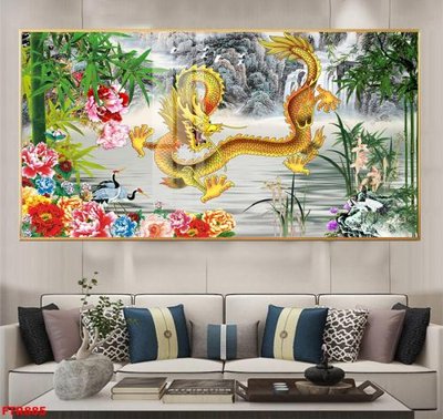 File in lụa File gốc tranh rồng hổ FTR885 (tân cổ điển) File gốc tranh rồng hổ FTR885