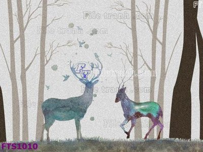 File gốc File in tranh tường hiện đại FTS1010 (in lụa) hoa văn cổ điển