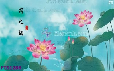 Tải file gốc in lụa File in tranh tường hiện đại FTS1288 siêu nét