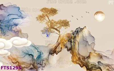 File gốc File in tranh tường hiện đại FTS1295 (bản quyền) cho in ấn