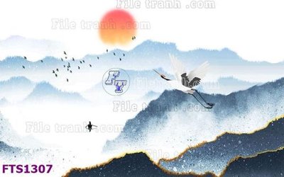 File in trần File in tranh tường hiện đại FTS1307 (bản gốc) bầu trời