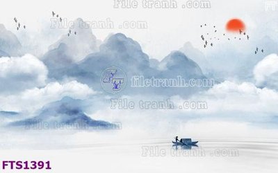 File gốc File in tranh tường hiện đại FTS1391 (cho in ấn) độc quyền