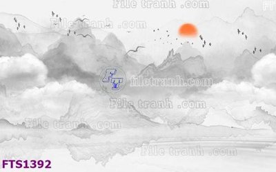 Ảnh gốc file in lụa File in tranh tường hiện đại FTS1392 chi tiết