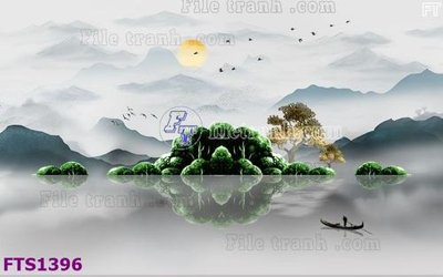 File tranh gốc File in tranh tường hiện đại FTS1396 (bản quyền) file PSD