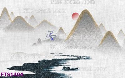 File in mica File in tranh tường hiện đại FTS1404 (bản gốc) sắc sảo