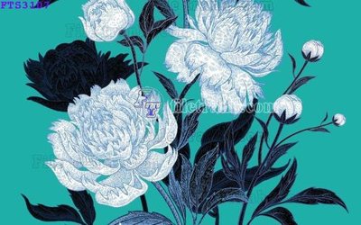 File in lụa File in tranh tường hiện đại FTS3107 (hoa văn) File in tranh tường hiện đại FTS3107