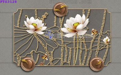 Download file gốc File in tranh tường hiện đại FTS3128 (in lụa) tranh 3D