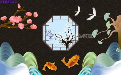 File in mica File in tranh tường hiện đại FTS3187 (bản gốc) siêu trong