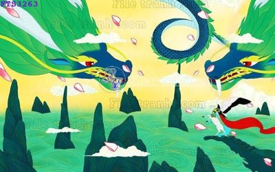 File gốc File in tranh tường hiện đại FTS3263 (in lụa) hoa văn cổ điển