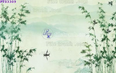 File in trần File in tranh tường hiện đại FTS3309 (file gốc) hoa văn 3D