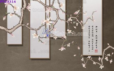 File gốc File in tranh tường hiện đại FTS3314 (in lụa) họa tiết 3D