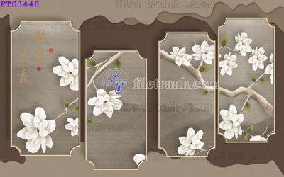 File gốc File in tranh tường hiện đại FTS3448 (in lụa) chi tiết cao